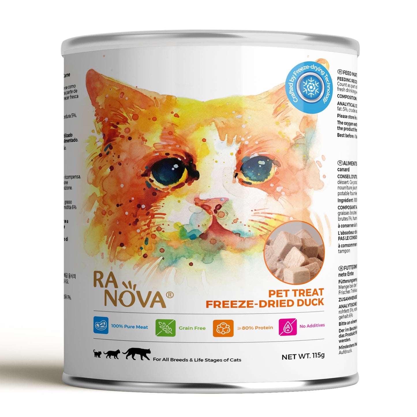 Ranova Freeze Dried Duck Treats for Cats