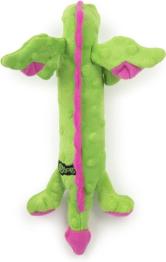 GoDog Dragons Plush Squeaker Dog Toy Skinny