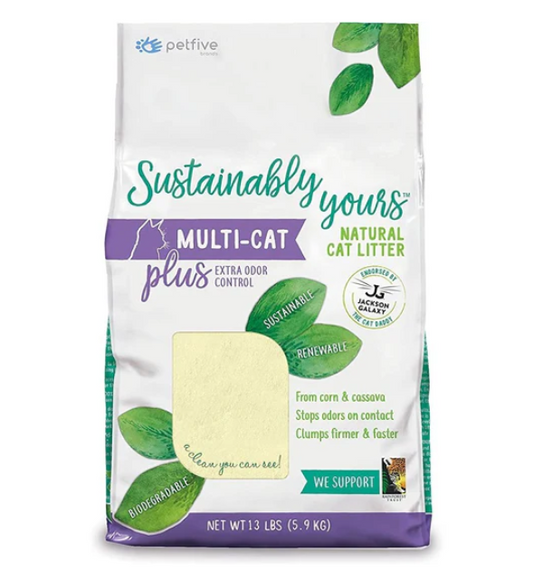 Sustainably Yours Natural Cat Litter Plus - 13lb /5.9 Kgs