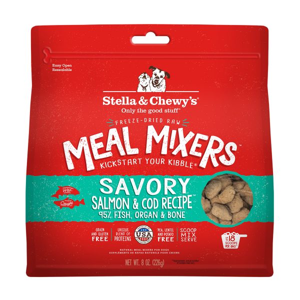 Stella & Chewy's Dog Freeze Dried Savory Salmon & Cod Meal Mixers  8 oz  (227g)