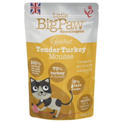 Little BigPaw Gourmet Tender Turkey Mousse Wet Cat Food 85g