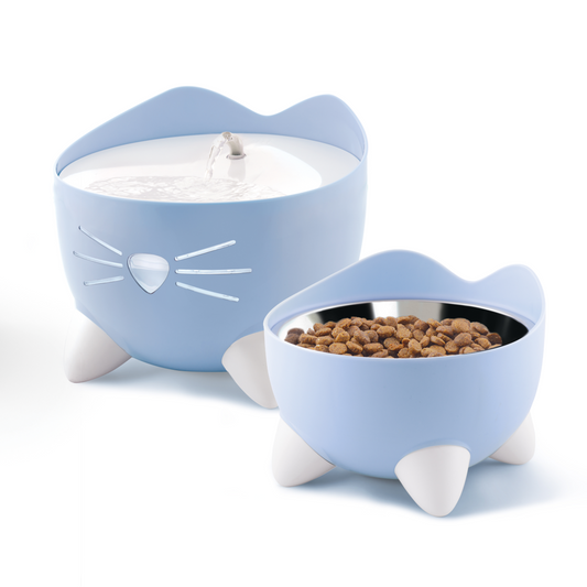 CatIt Pixi Drinking Fountain & Feeding Bowl - Combo Pack