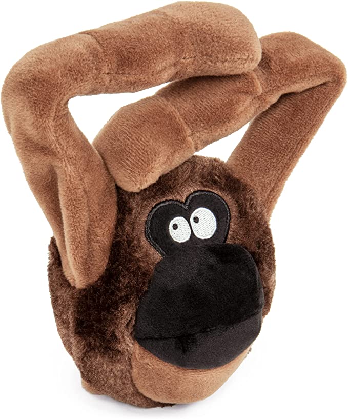 GoDog Action Plush Ape With Chew Guard Technology Animated Squeaker Dog Toy