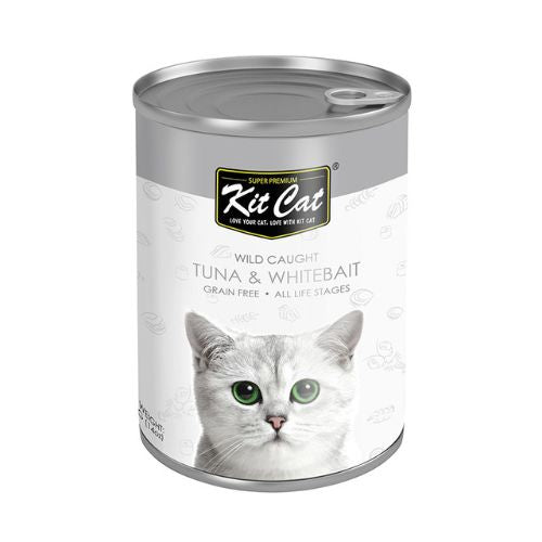 Kit Cat Wild Caught Tuna with Whitebait Wet Food 400g can