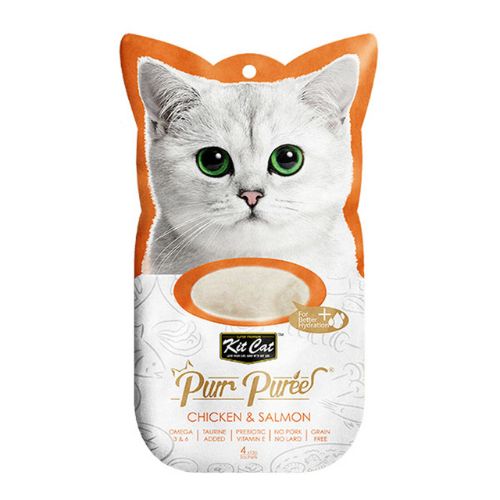 Kit Cat Purr Puree Chicken & Salmon Treats 15g x 4 sachets