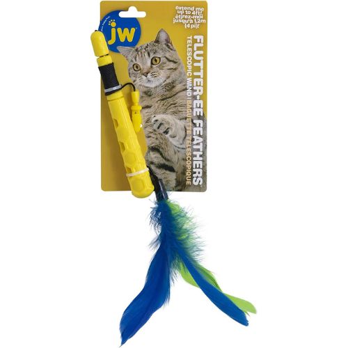 Petmate JW Cat Telescopic Flutter-ee Feathers Wand