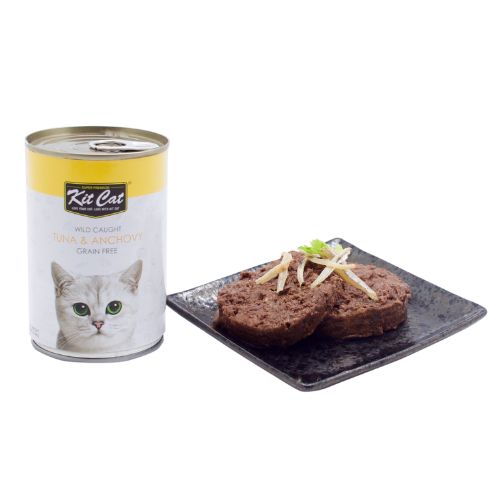 Kit Cat Wild Caught Tuna & Anchovy Wet Food 400g can