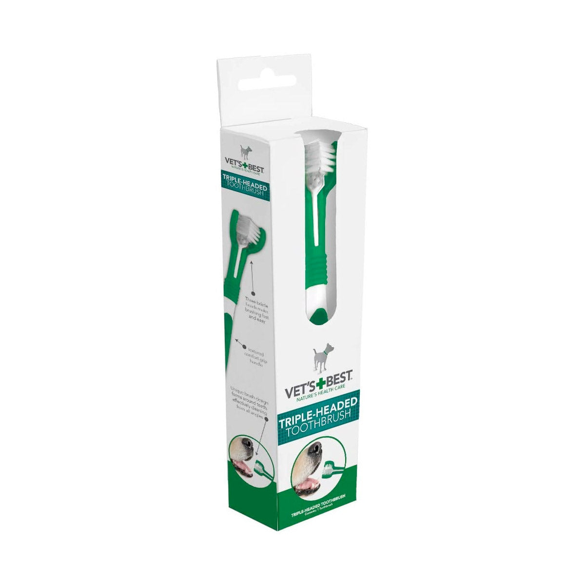 Vet's Best Triple Headed Toothbrush for Dogs