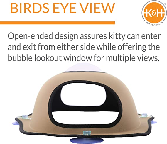 K&H EZ Mount Window Bubble Pod - Tan