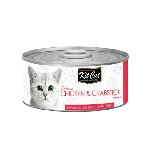 Kit Cat Deboned Chicken & Crabstick Toppers Wet Food 80g can