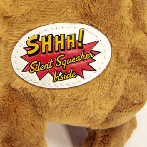 GoDog Silent Squeak Crazy Hairs Lion With Chew Guard Technology Durable Plush Dog Toy