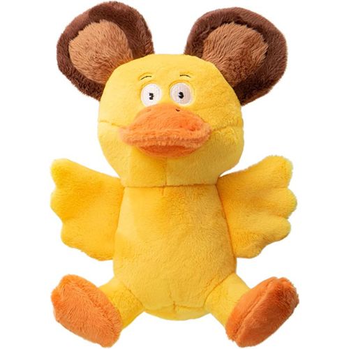 GoDog Silent Squeak Flips Duck Bear With Chew Guard Technology Durable Dog Toy