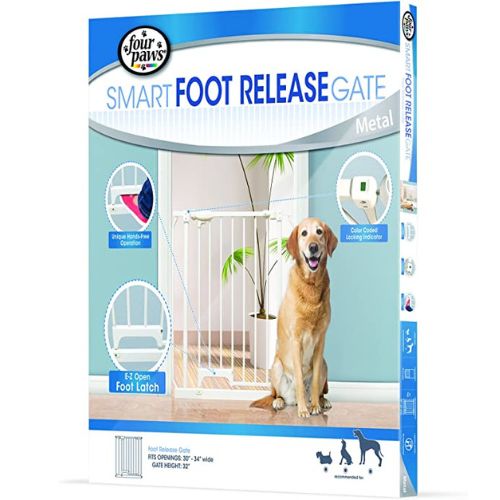 Four Paws Smart Foot Release Metal Gate for Dogs