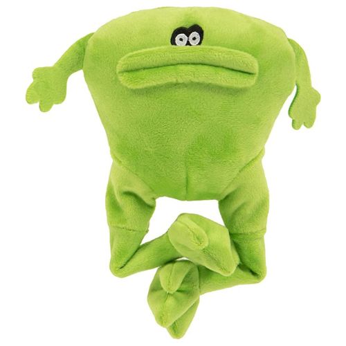 GoDog Action Plush Frog With Chew Guard Technology Animated Squeaker Dog Toy