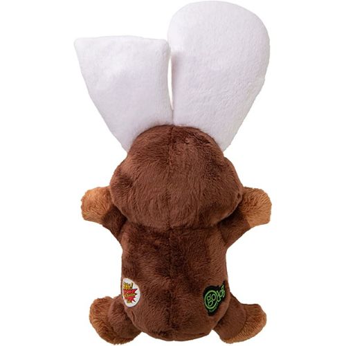 GoDog Silent Squeak Flips Monkey Rabbit With Chew Guard Technology Durable Dog Toy