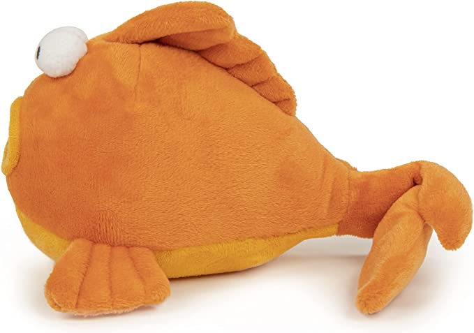 GoDog Action Plush Gold Fish With Chew Guard Technology Animated Squeaker Dog Toy