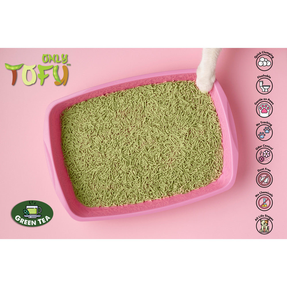 Nutrapet Tofu Clumping Cat Litter - Green Tea Sticks 7 Liters