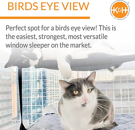 K&H Ez Mount Window Double Stack Kitty Sill - Gray