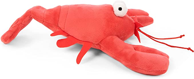 GoDog Action Plush Lobster With Chew Guard Technology Animated Squeaker Dog Toy