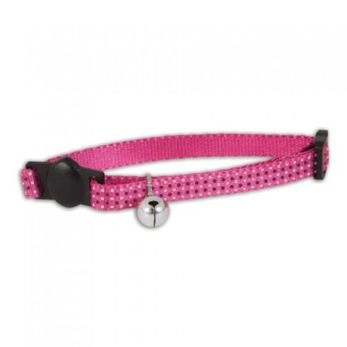 Petmate Aspen Pet Cat Collar - Reflective Dots Pink