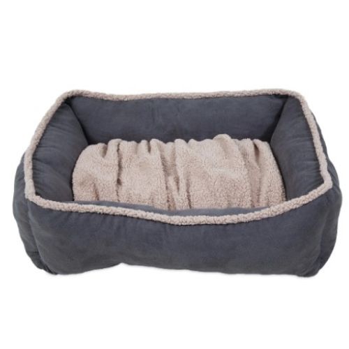 Petmate Aspen Pet Shearling Rectangular Gray Lounger