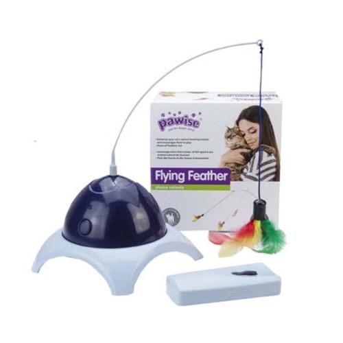 Pawise Cat Flying Feather With Remote Control