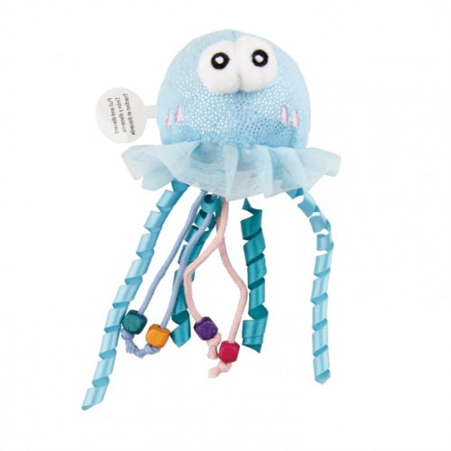 GiGwi Shining Friends Jellyfish with activated LED light & Catnip inside