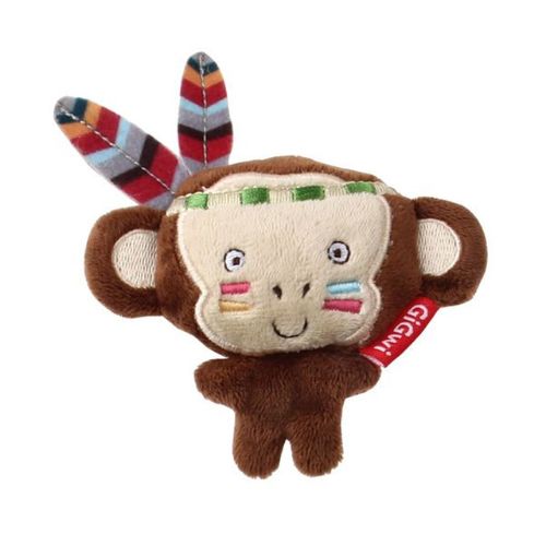 GiGwi Happy Indian “Melody Chaser” Monkey with motion activated sound chip