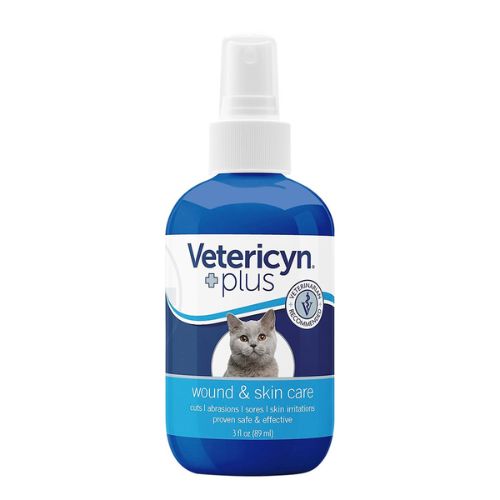 Vetericyn Plus Feline Antimicrobial Cat Wound & Skin Spray – 3oz