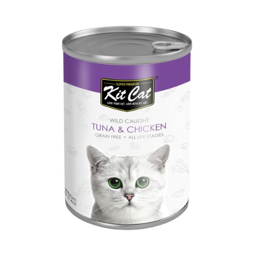 Kit Cat Wild Caught Tuna & Chicken Wet Food 400g can