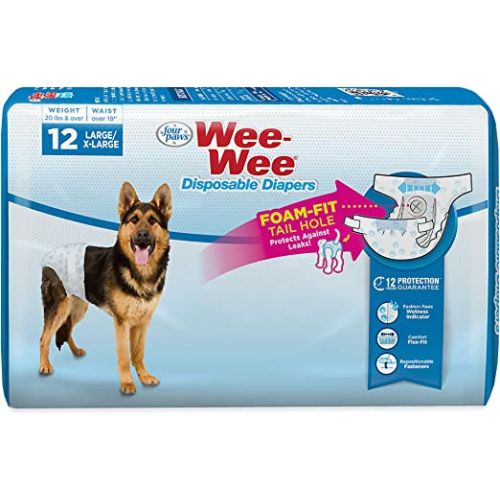 Four Paws Wee-Wee Disposable Dog Diapers 12 pcs