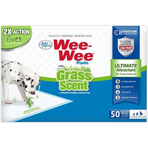 Four Paws Wee-Wee Pads with Grass Scent